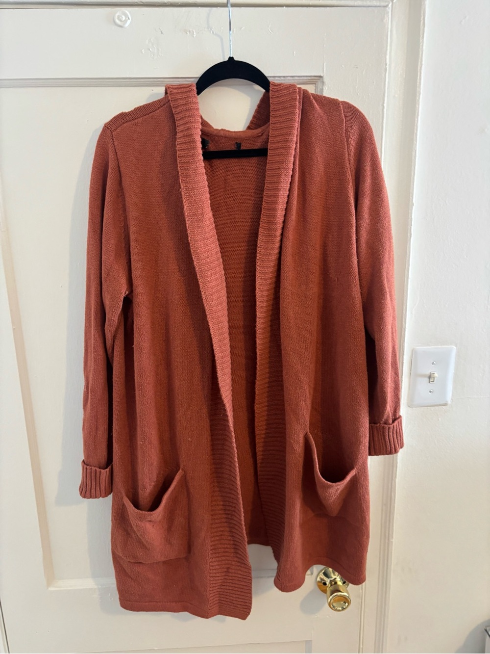 Rustic orange cardigan